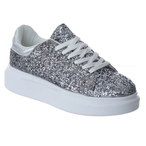 Women's glitter and chunky sneakers 